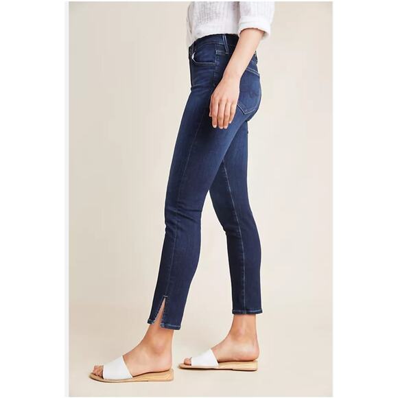 AG Antropologie Tthe Stevie High Rise Slim Straight Ankle Blue Jeans Size 29 - Picture 2 of 12